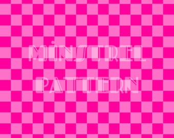 Swim Safe Hot Pink Checkered Seamless Pattern File, Girly Fabric Sublimation Printing Summer Fabric Design File