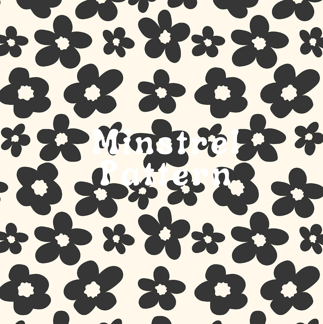 Retro Abstract Daisy Seamless Pattern Files for Fabric Printing, Floral ...