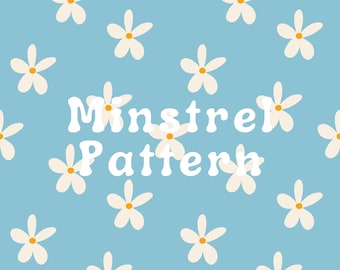 Cute Daisy Spring Seamless Pattern Files for Fabric Printing Sublimation Custom Fabric Design File, Floral Digital Papers