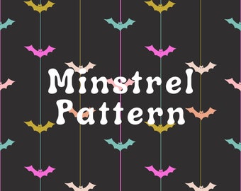 Bright Bats with Stripes Halloween Seamless Pattern Files for Fabric Sublimation Custom Fabric Design