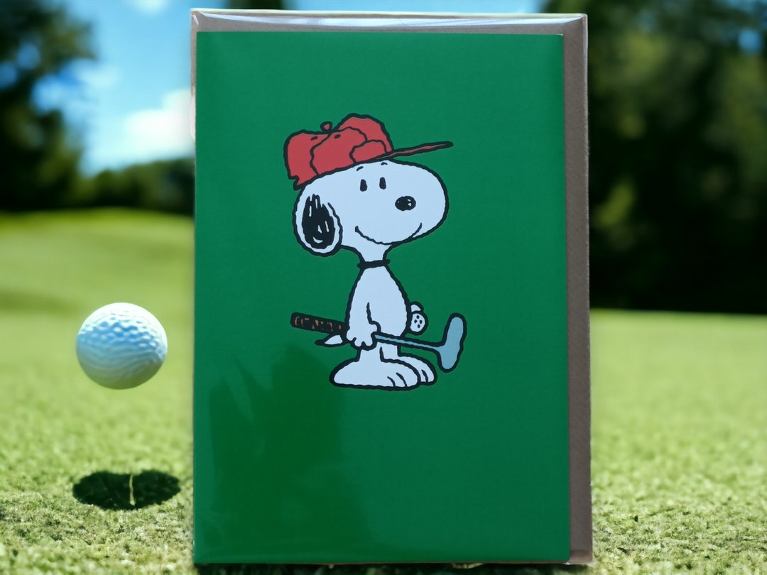 Peanuts Snoopy Golf Golfer Golfing Card Blank For Any Occasion Retro Il 1080xN.5806036427 18yu