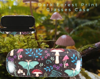 Dark Forest Mystical Glasses Case & Cloth - Woods mushroom fantasy magic mystical forager foraging