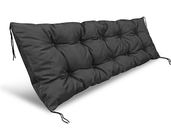 Garden cushion 120x40 cm for Pallet Bench Waterproof Black