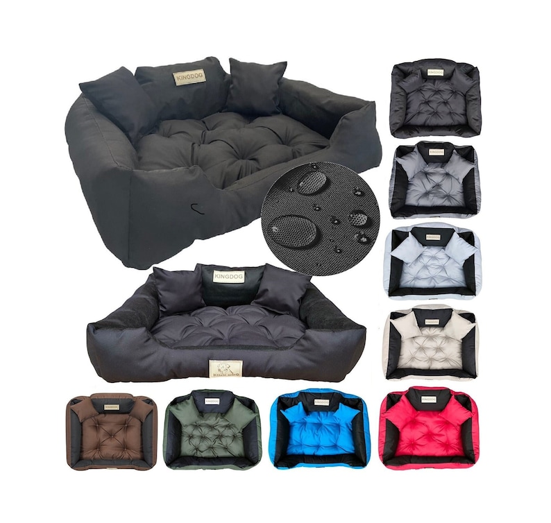 KINGDOG Hundebett, SCHWARZ, wasserdicht, personalisiert, verschiedene Größen Bild 7