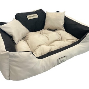 KINGDOG personalized waterproof dog bed, various sizes and colors Beige