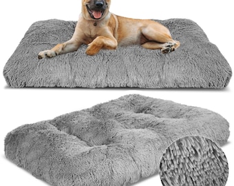 Dog bed, SHAGGY pillow, high side, Gray M-XL