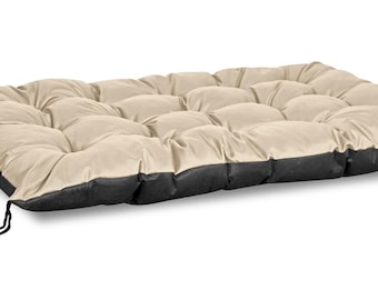 Coussin de jardin 120x80 cm pour banc palette imperméable Beige