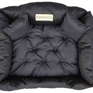 KINGDOG hondenbed, ZWART, Waterdicht, Gepersonaliseerd, verschillende maten afbeelding 4