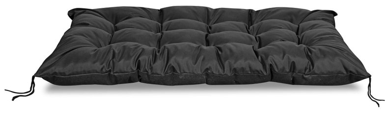 Garden cushion 120x80 cm for Pallet Bench Waterproof Black image 2