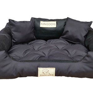 KINGDOG hondenbed, ZWART, Waterdicht, Gepersonaliseerd, verschillende maten afbeelding 3