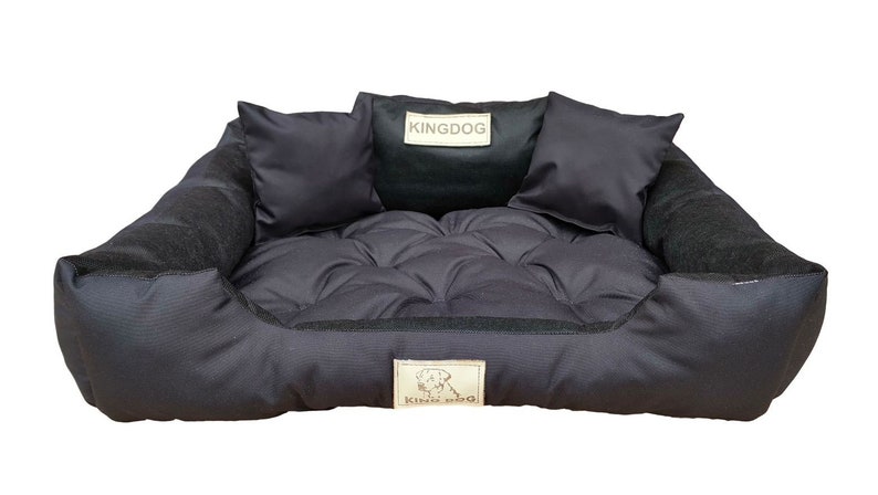 KINGDOG hondenbed, ZWART, Waterdicht, Gepersonaliseerd, verschillende maten afbeelding 3