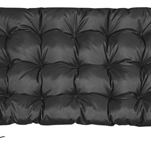 Garden cushion 120x80 cm for Pallet Bench Waterproof Black image 3
