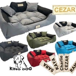 KINGDOG personalized waterproof dog bed, various sizes and colors!