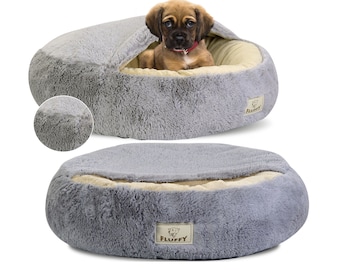 Dog bed, soft hair SHAGGY, light gray, 3 SIZES S M L Very nice and pleasant