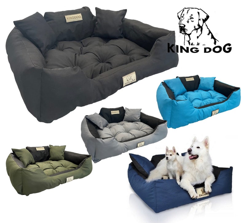 KINGDOG dog bed, BLACK, Waterproof, Personalized, various sizes image 1