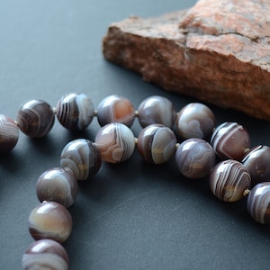 17.5&quot; extra large vintage botswana agate necklace, knotted gemstone necklace hand knotted silk gemstone necklace, boho luxe jewelry