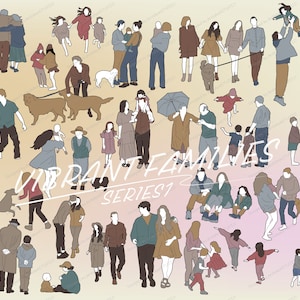 AI、PDF、PNG ファイル: Vibrant Families Vector Series1 (30 以上の機能)