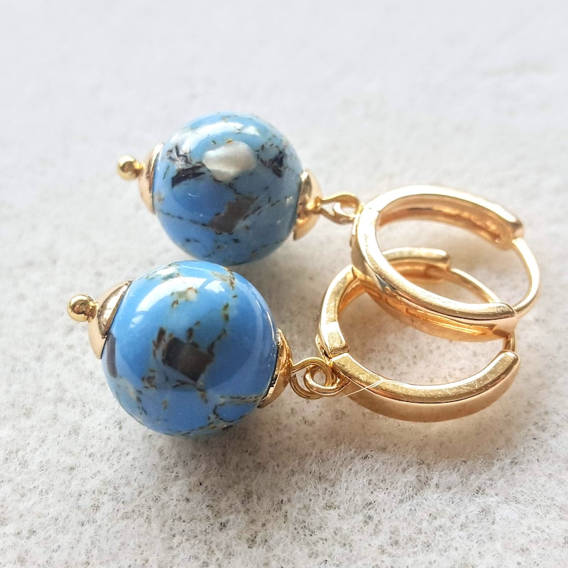 Liberty Star Resin Hoop Earrings