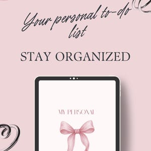 Your Personal To-Do list, Simple Minimal To-Do List, Digital Download Printable