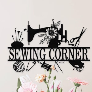 Personalized Sewing Machine Sign, Custom Sewing Room Sign, Quilting Sign For Sewing room Decor,Sewing Room Wall Decor, Gift for Mom, Grandma
