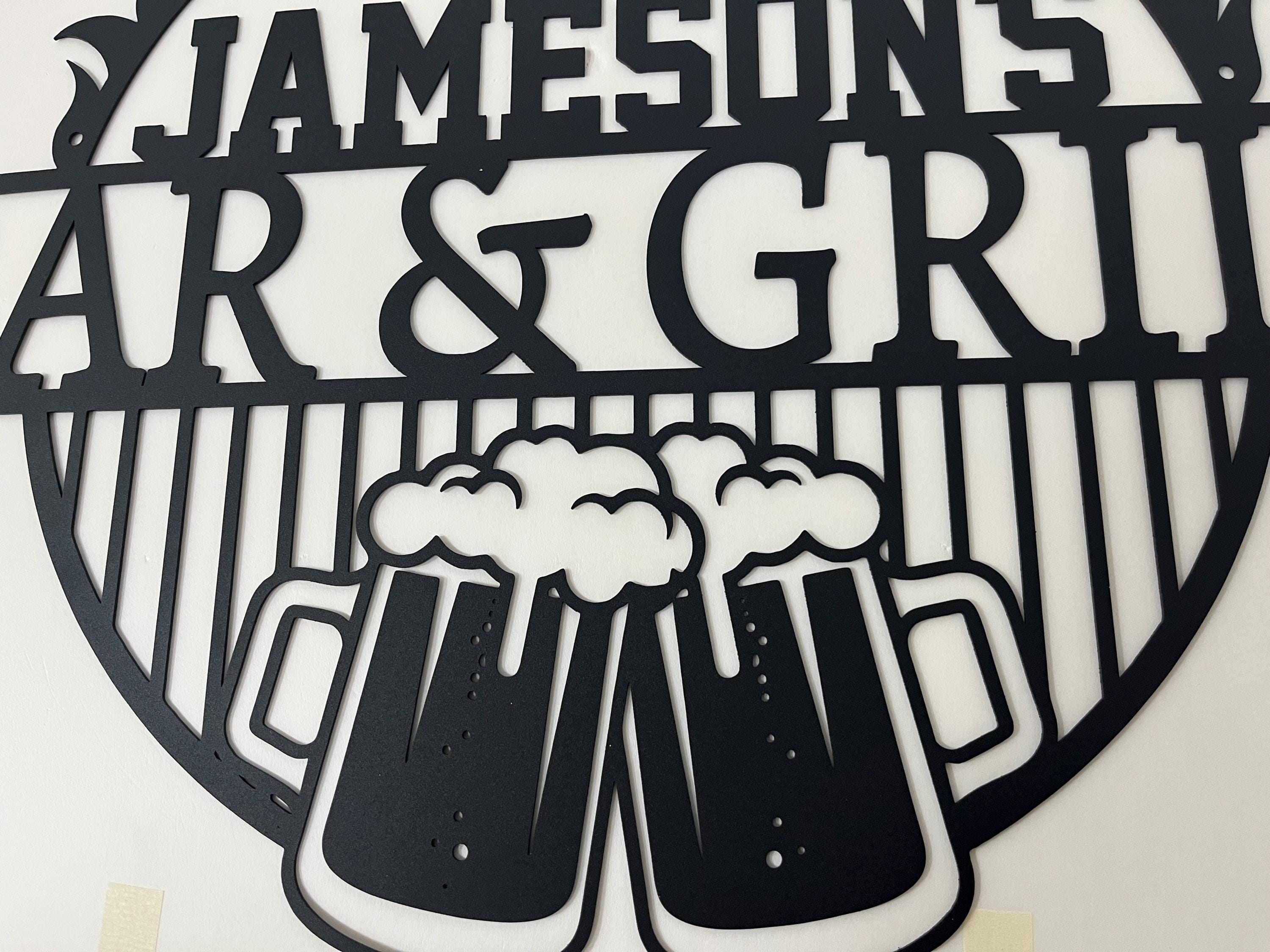 Personalized Metal Bar Sign, Custom Bar Sign Metal Wall Art, Home Pub ...