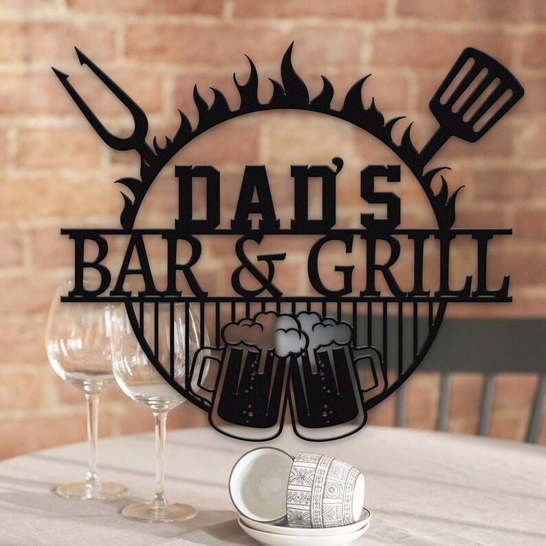 Personalized Metal Bar Sign, Custom Bar Sign Metal Wall Art, Home Pub ...