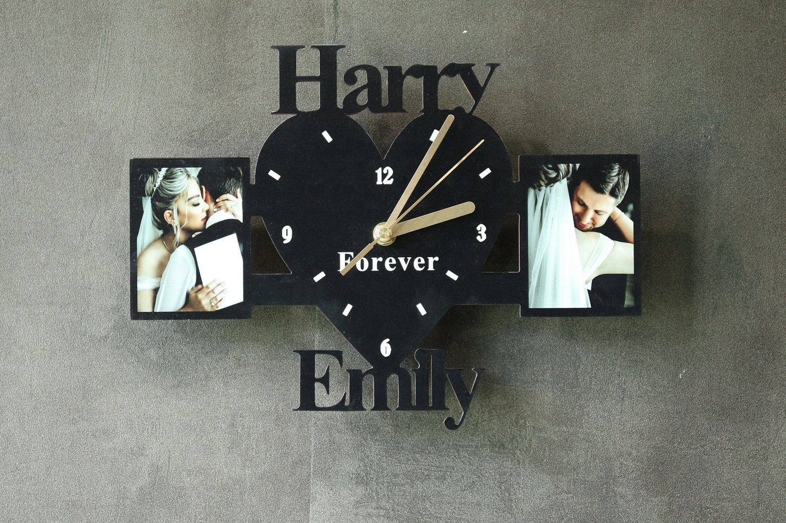 Customised Clocks Custom Wall Clock Couple Photo Frame,custom Wedding Gift,personalized ...