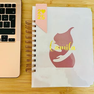 Mon Journal Intime de Grossesse  - Suivi de grossesse pour future maman - Planner spirales pour femme enceinte - Souvenir prénatal maternité