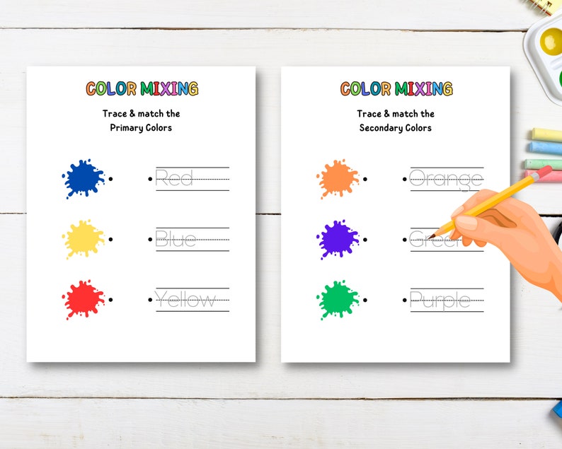 Toddler Activities Printable, Color Mixing, Printable Activity for Kids ...
