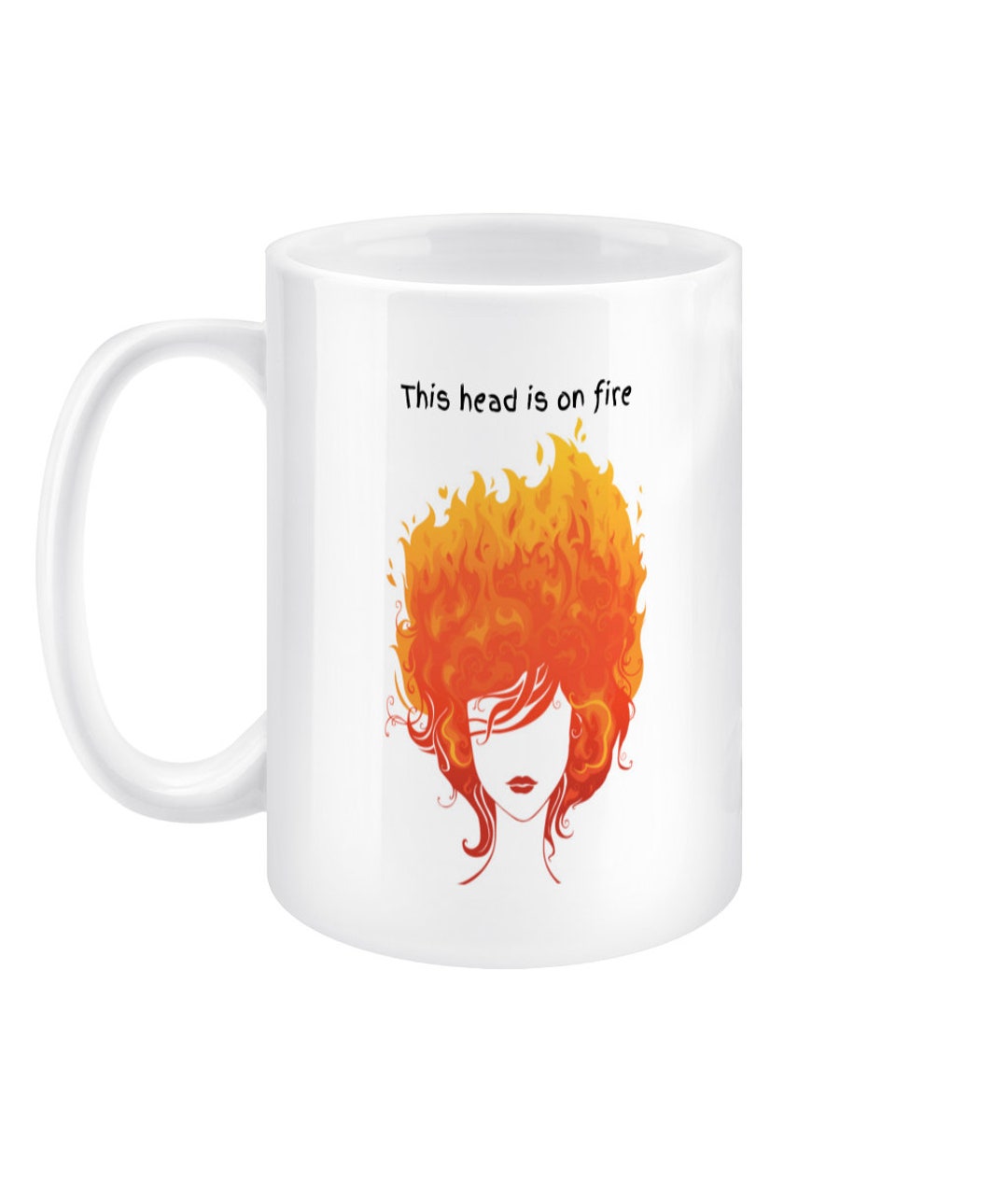 The Ziddi Prints -Cool Woman on Fire -Coffee Mug – Passion in Every Sip main image 1
