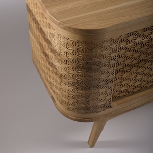 Solid Oak Tambour Sideboard