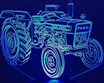 3D-lamp - VOOR OUDE Tractorpatroon - 7 kleuren