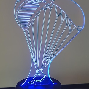 Lampe 3D Motif Parapente 7 couleurs image 1