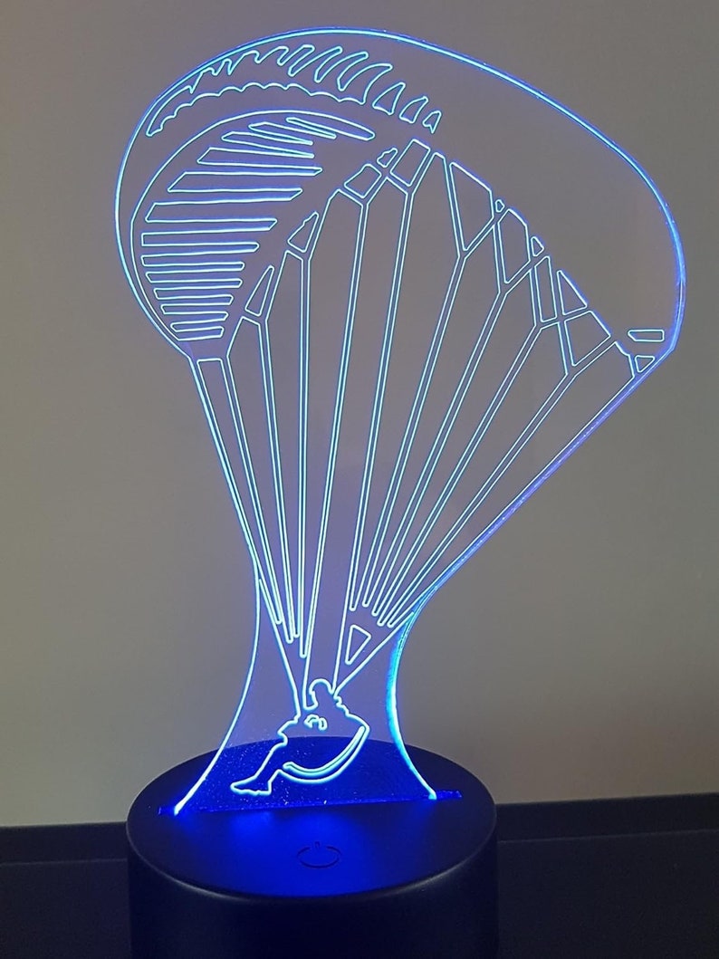 3D Lamp Paragliding Pattern 7 colors image 1