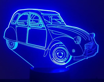 Lampe 3D - Motif CITRO 2CV - 7 couleurs