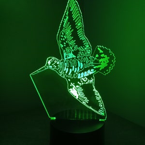 3D Lamp - Houtsnippatroon - 7 kleuren
