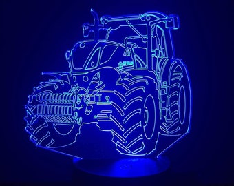 Lampe 3D - Motif Tracteur NEW H - 7 couleurs