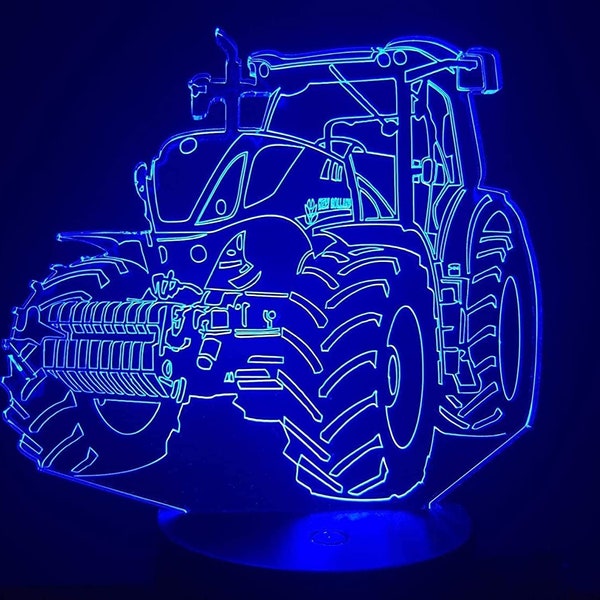 Lampe 3D - Motif Tracteur NEW H - 7 couleurs