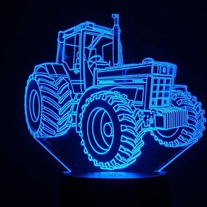 Lampe 3D Motif Tracteur IH 1455XL 7 couleurs imagem 3