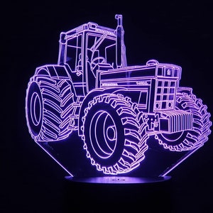 Lampe 3D Motif Tracteur IH 1455XL 7 couleurs imagem 6