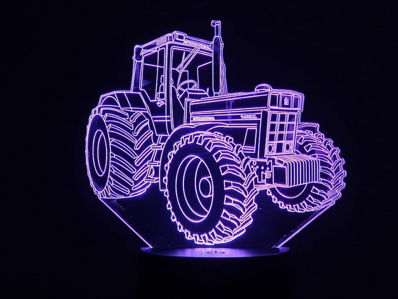 Lampe 3D Motif Tracteur IH 1455XL 7 couleurs imagem 6