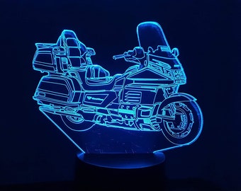 Lampe 3D - Motif Moto H.GOL 1500  - 7 couleurs