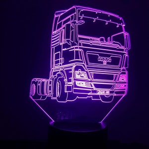 Lampe 3D Motif Camion M-N 7 couleurs image 5