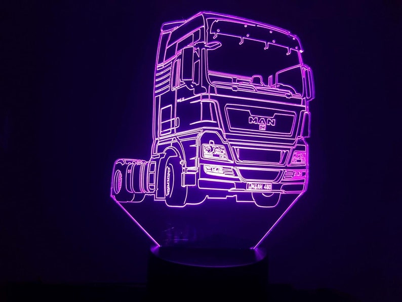 Lampe 3D Motif Camion M-N 7 couleurs image 5