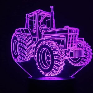 Lampe 3D Motif Tracteur IH 1455XL 7 couleurs imagem 2