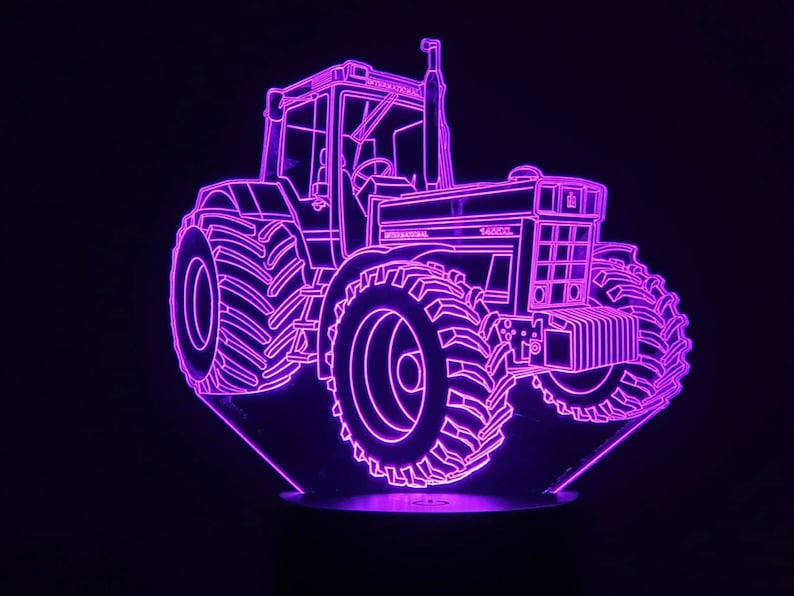 3D-lamp IH 1455XL Tractorpatroon 7 kleuren afbeelding 2