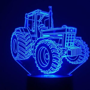 Lampe 3D Motif Tracteur IH 1455XL 7 couleurs imagem 5