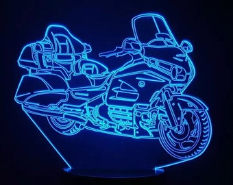 Lampe 3D - Motif Moto H.GOL 1800 - 7 couleurs