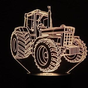 Lampe 3D Motif Tracteur IH 1455XL 7 couleurs imagem 4