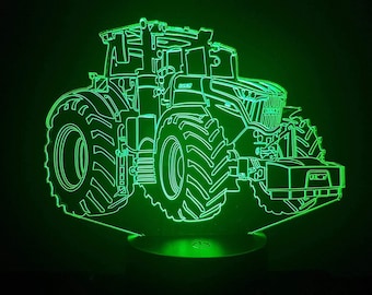 3D-lamp - FEN-tractorpatroon - 7 kleuren